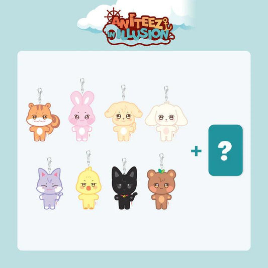 [PRE ORDER] ATEEZ -ANITEEZ IN ILLUSION - (Official MD) : DOLL KEYRING - KAEPJJANG SHOP (캡짱 숍)