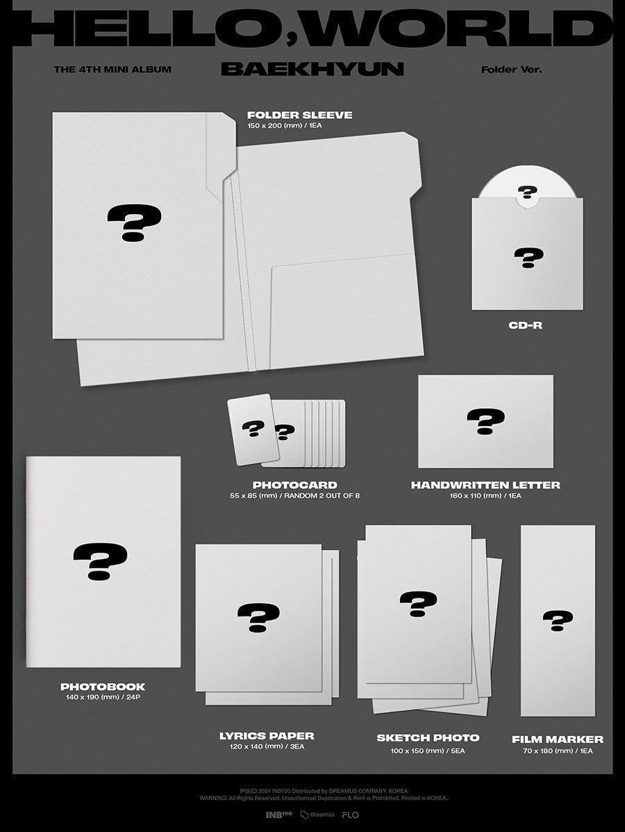 [PRE ORDER] BAEKHYUN - [HELLO,WORLD] (FOLDER Ver.) - KAEPJJANG SHOP (캡짱 숍)