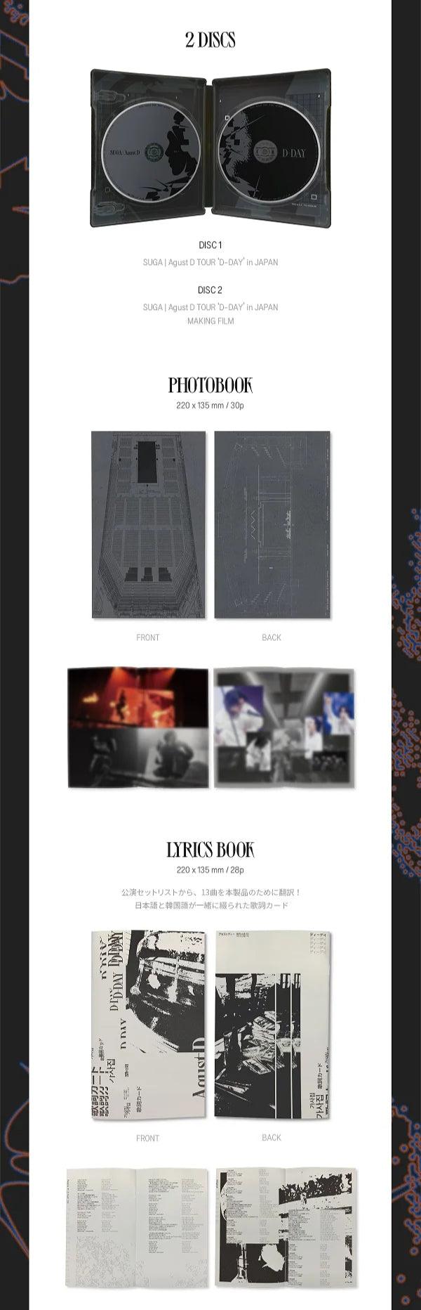 BTS SUGA - AGUST D TOUR D-DAY IN JAPAN (BLU RAY)