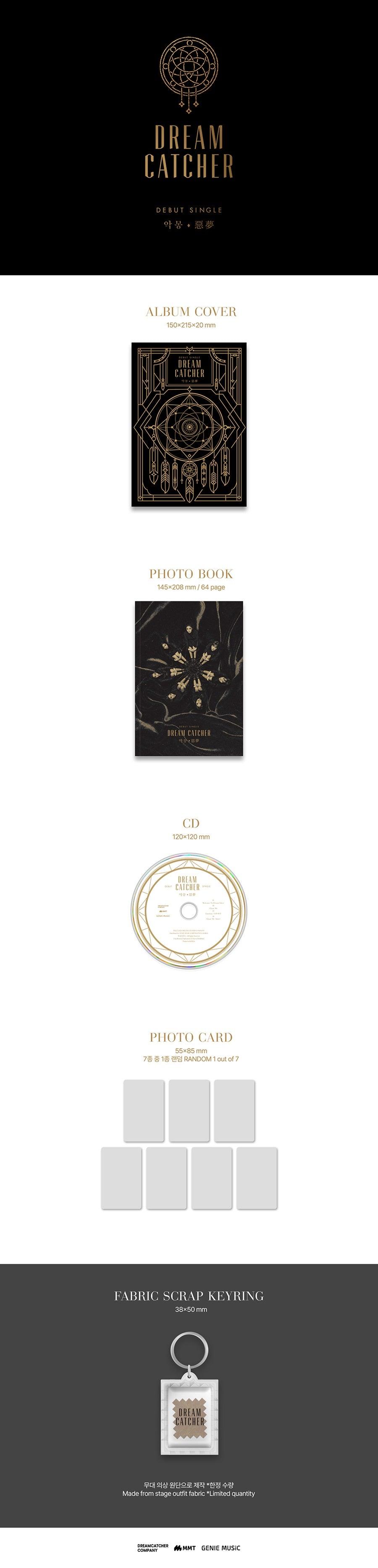 [PRE ORDER] DREAMCATCHER - Debut Single [악몽(Nightmare)] 惡夢﻿ - KAEPJJANG SHOP (캡짱 숍)