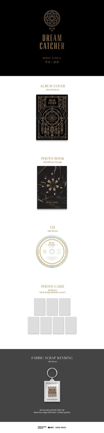 [PRE ORDER] DREAMCATCHER - Debut Single [악몽(Nightmare)] 惡夢﻿ - KAEPJJANG SHOP (캡짱 숍)