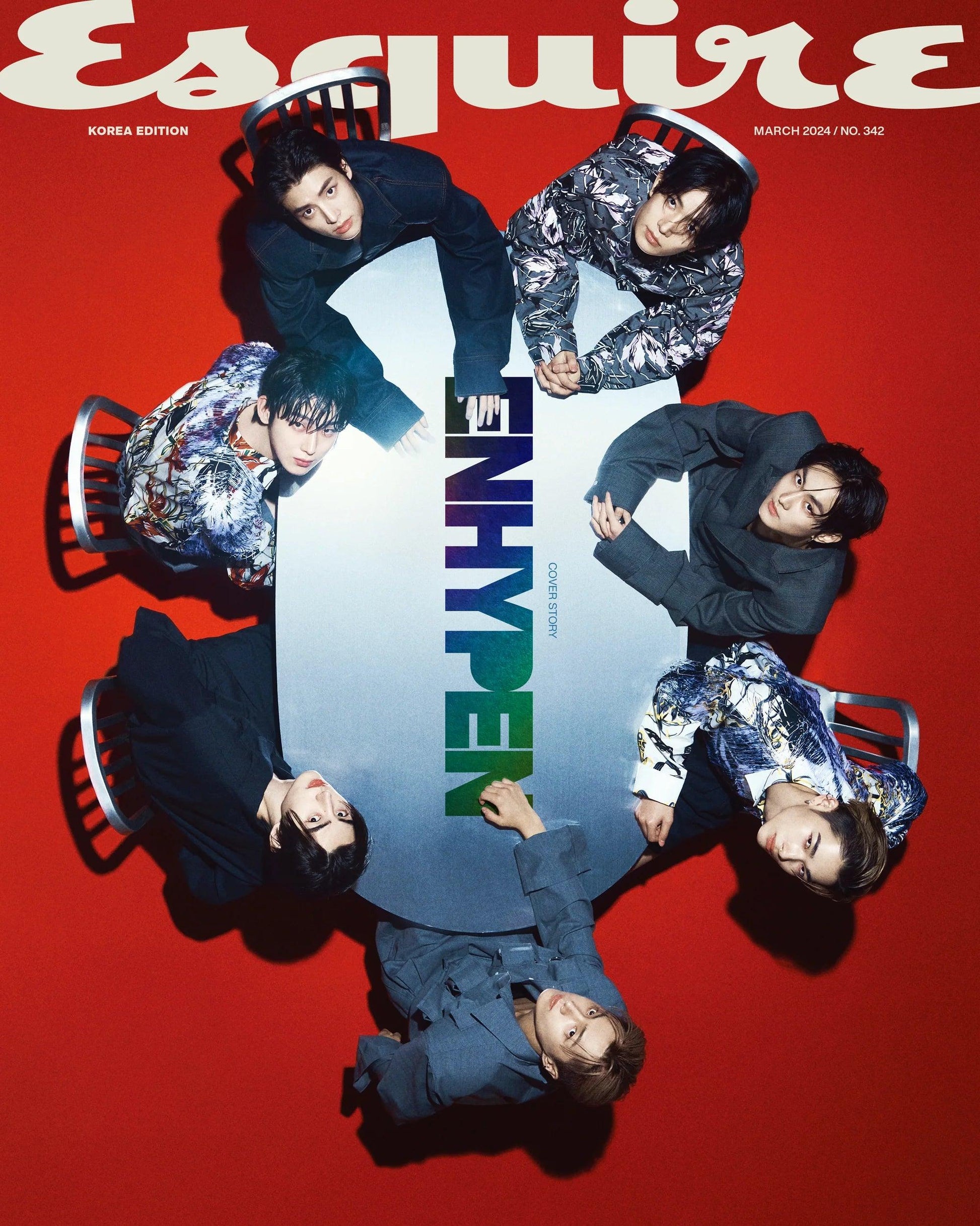 [PRE ORDER] ENHYPEN - ESQUIRE KOREA MAGAZINE COVER - (2024 March Issue) - KAEPJJANG SHOP (캡짱 숍)