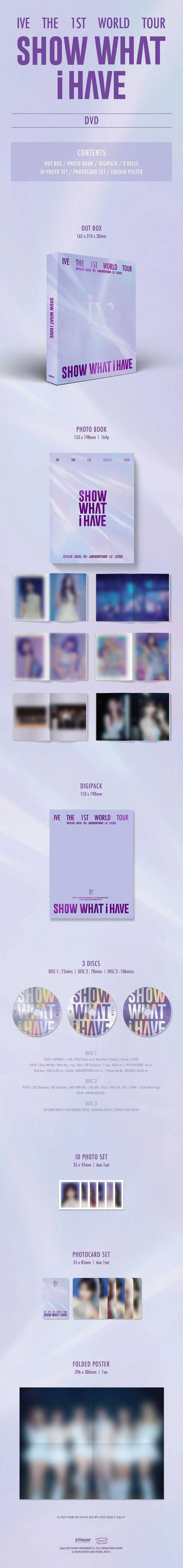 [PRE ORDER] IVE - THE 1ST WORLD TOUR [SHOW WHAT I HAVE] (DVD Ver.) - KAEPJJANG SHOP (캡짱 숍)