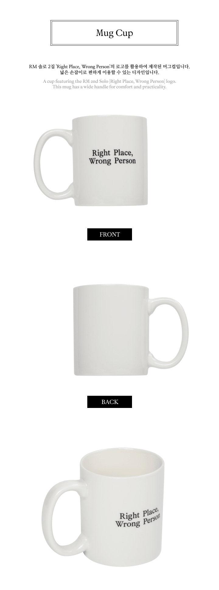 RM - [RIGHT PLACE, WRONG PERSON] (Official MD) / MUG - KAEPJJANG SHOP (캡짱 숍)