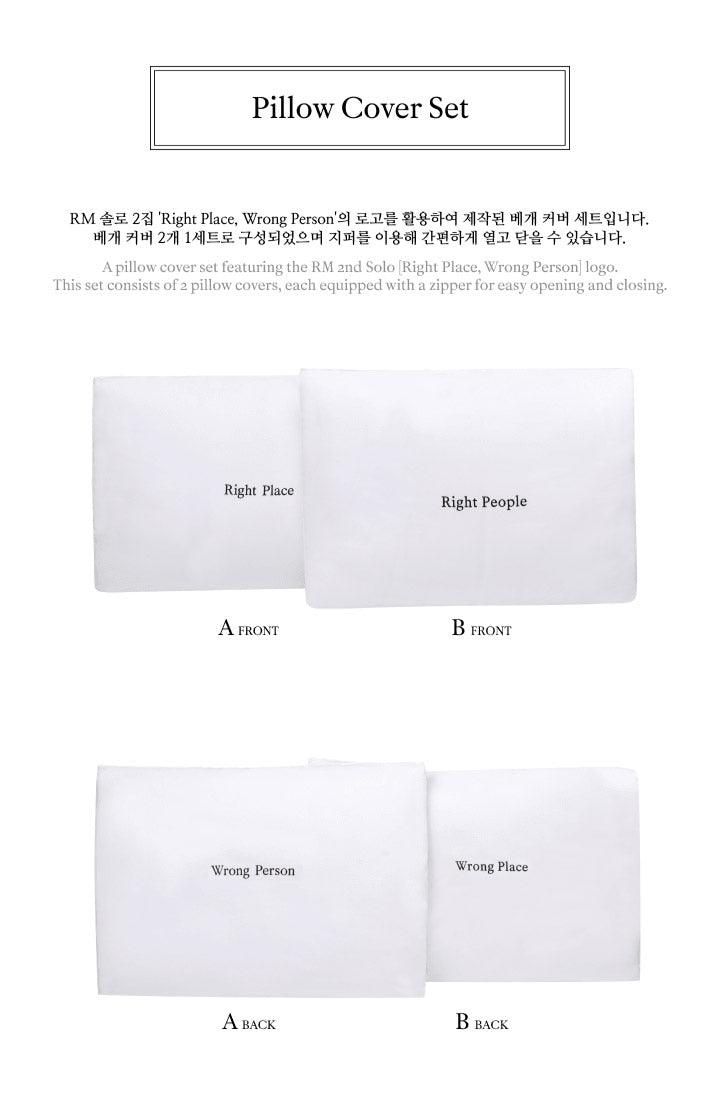 RM - [RIGHT PLACE, WRONG PERSON] (Official MD) / PILLOW COVER SET - KAEPJJANG SHOP (캡짱 숍)