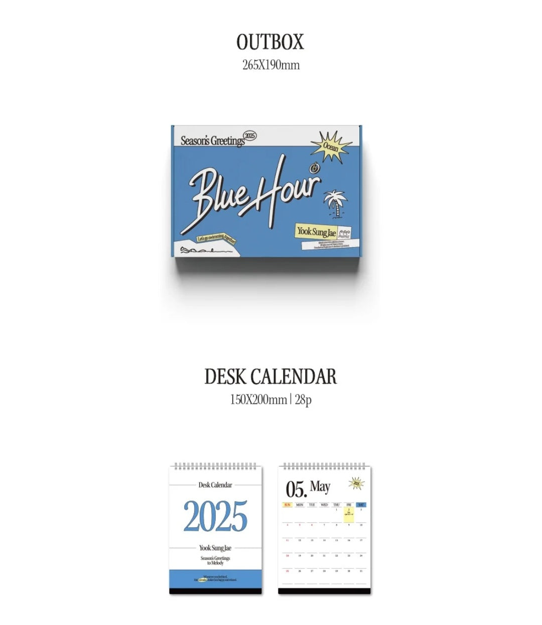 [PRE ORDER] YOOK SUNGJAE - 2025 SEASON’S GREETINGS [BLUE HOUR]