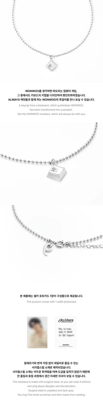 SEVENTEEN - 9TH ANNIVERSARY (Official MD) / NECKLACE : WONWOO - KAEPJJANG SHOP (캡짱 숍)