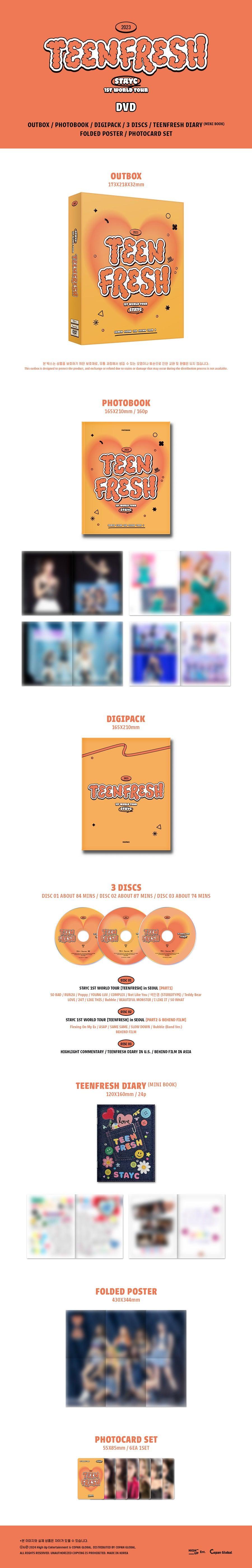 STAYC- 1st World Tour [TEENFRESH] (DVD) - KAEPJJANG SHOP (캡짱 숍)