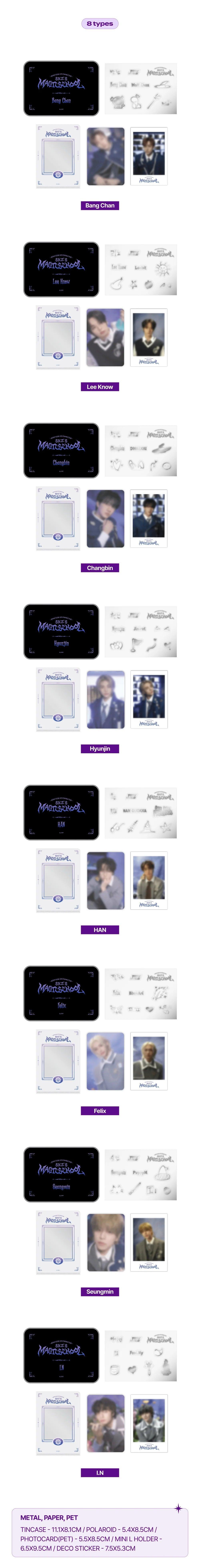 STRAY KIDS - SKZ'S MAGIC SCHOOL (Official MD) : PHOTO DECO SET - KAEPJJANG SHOP (캡짱 숍)