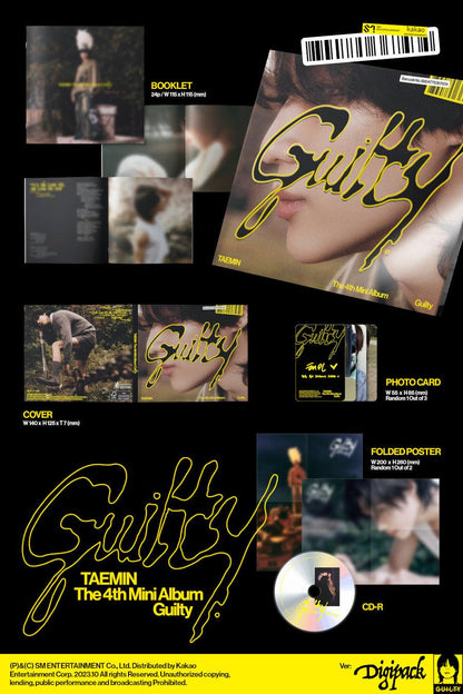 TAEMIN (SHINee) - Mini Album Vol.4 [GUILTY] (Digipack version) - KAEPJJANG SHOP (캡짱 숍)
