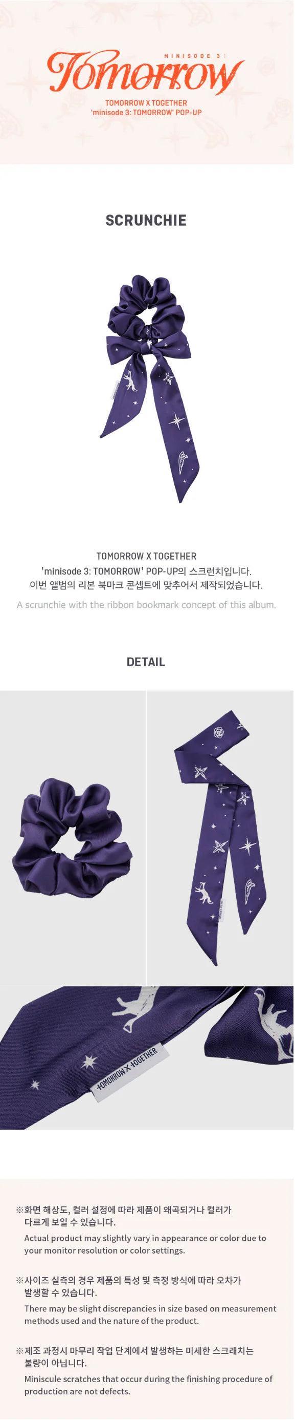 TXT - [MINISODE 3: TOMORROW] POP-UP STORE (Official MD) / SCRUNCHIE - KAEPJJANG SHOP (캡짱 숍)