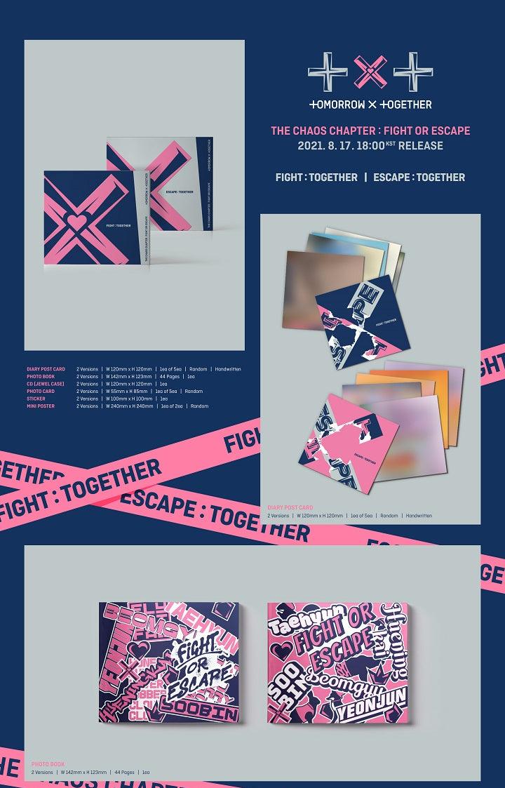 TXT - Repackage Album Vol.2 [The Chaos Chapter : Fight Or Escape] (TOGETHER ver.) - KAEPJJANG SHOP (캡짱 숍)