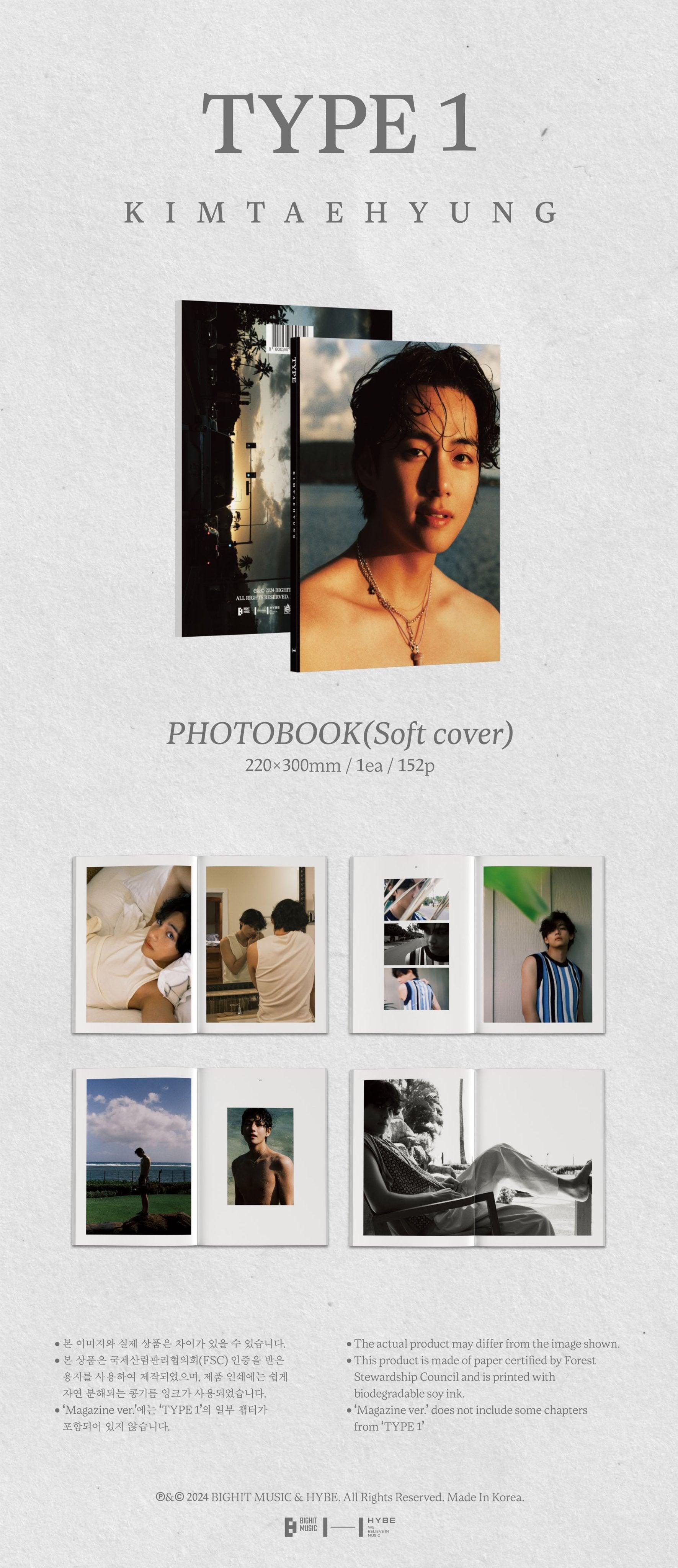 V- [TYPE 1] Photobook (Soft Cover) - KAEPJJANG SHOP (캡짱 숍)