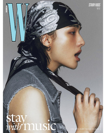 W KOREA MAGAZINE (2024 Volume 6) / COVER : STRAY KIDS - KAEPJJANG SHOP (캡짱 숍)