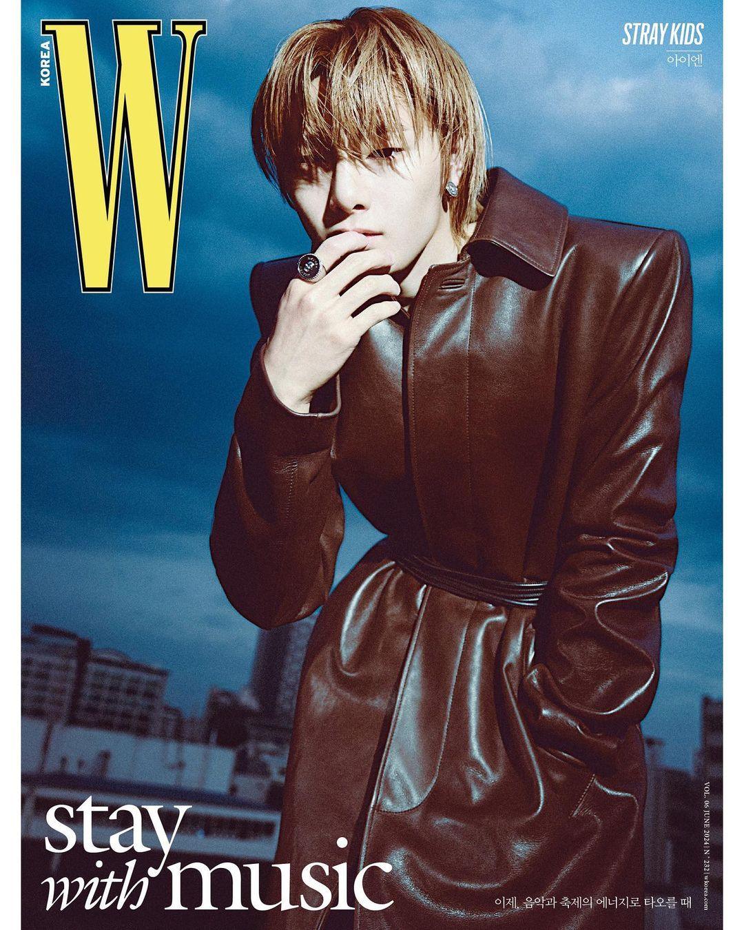 W KOREA MAGAZINE (2024 Volume 6) / COVER : STRAY KIDS - KAEPJJANG SHOP (캡짱 숍)